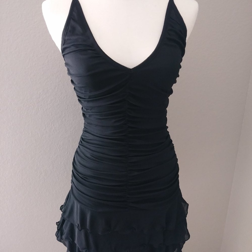 Victoria's Secret Black Mini Ruch Dress LBD XXS